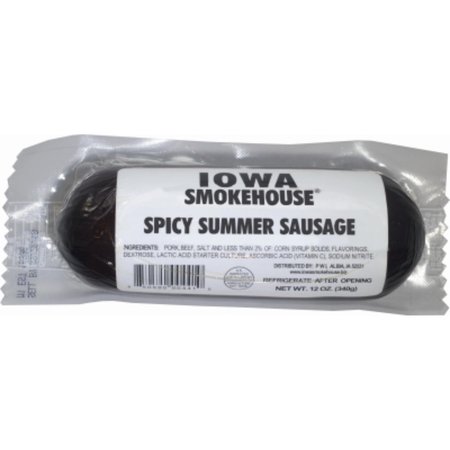 IOWA SMOKEHOUSE/PREFERRED WHOLESALE 12Oz Spicy Summ Sausage IS-SS12S